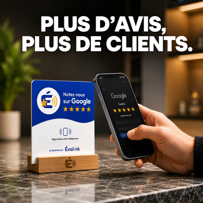 Plaque NFC Premium Evalink – Facilitez les avis de vos clients