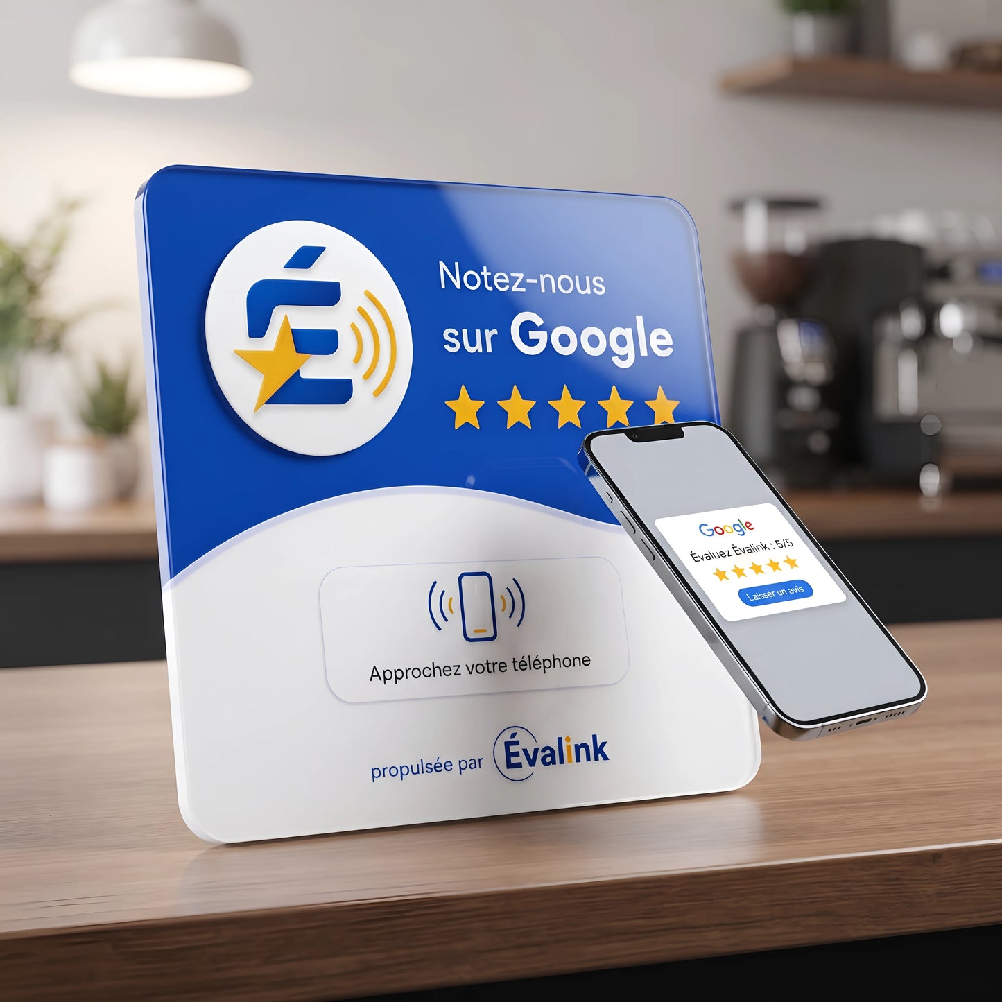 Plaque NFC Premium Evalink – Facilitez les avis de vos clients